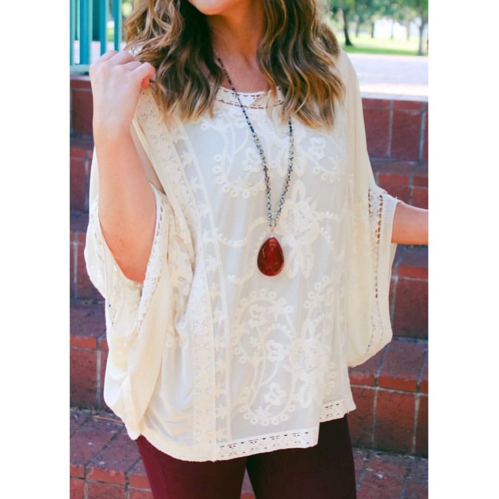 Ivory lace blouse